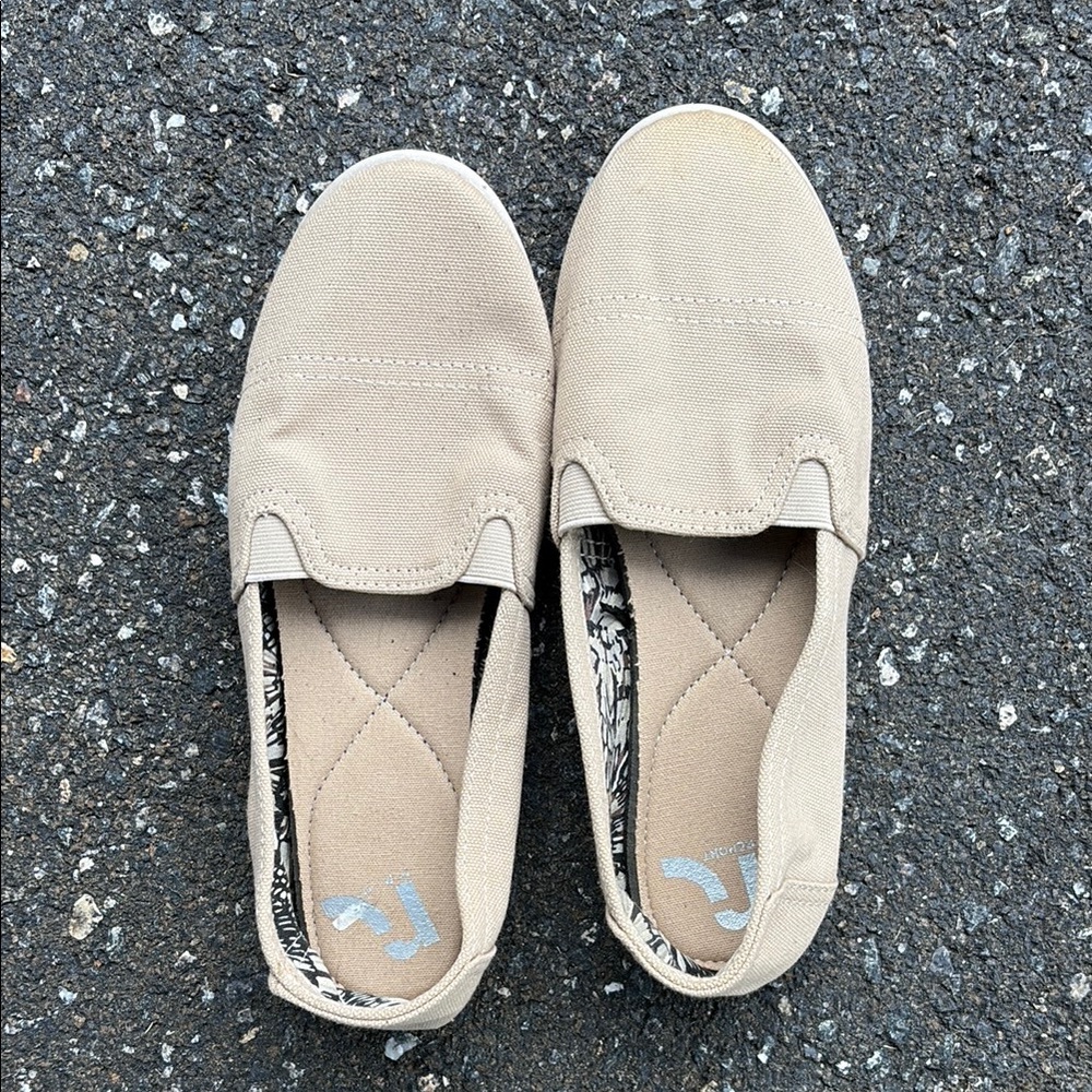 Tan Flats Slip-On Loafers